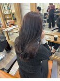 韓国レイヤーカット×艶髪ラベンダーブラウン