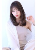 前髪あり巻き髪簡単顔周りレイヤー