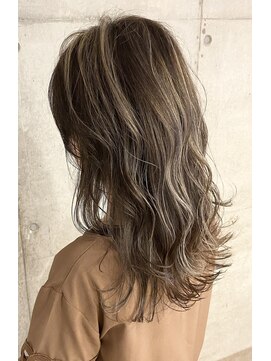 アヴァンス 光明池店(AVANCE.) バレイヤージュ×グレージュ