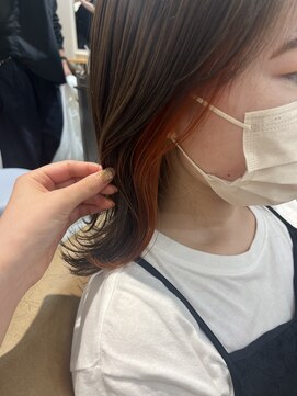 トリート 西船橋店(TREAT) イヤリングカラー/ビタミンオレンジ/ブリーチあり