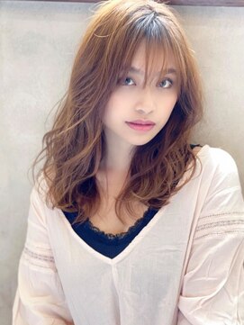 アグ ヘアー アモ 板宿店(Agu hair amo) 《Agu hair》ウザバング×コンサバセミロング