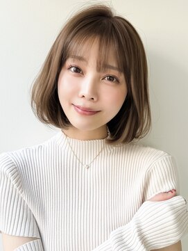 アグノス 青山(Agnos) フェイスフレーミング暗めカラーシースルーバング薄めバング