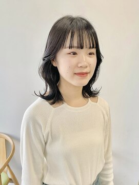 ヘアー アイス 御器所本店(HAIR ICI) 髪質改善カラーくびれミディアムレイヤーダークグレージュ