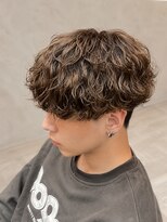 ORIGIN大須/上前津/パーマ/ハイトーン/メンズ特化【オリジン】【6/5 NEW OPEN(予定)】&nbsp;波巻きパーマ×透明感カラー