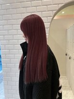シアバイルーシー(SIA by LUCEY)&nbsp;暖色カラーブリーチなしピンクカラー赤髪ボルドーカラーレッド