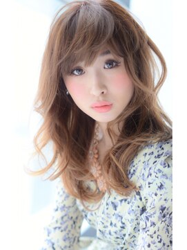 トリコ心斎橋(trico) 重めバングが大人かわいいナチュラルカール♪ルーズウェービー