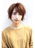 大人可愛いショートボブ 束感ショート 小顔ショートボブ