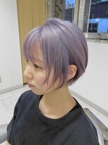 ヘアーアンドメイク ブロッサム 志木南口店(HAIR&MAKE Blossom) ホワイトラベンダーベージュブリーチダブルカラー志木新座ボブ