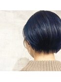 ショート×ネイビーブルー