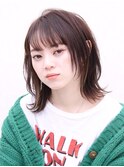 小顔効果抜群!切りっぱなしヘア【百垣】