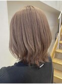 大人ガーリーピンクミルクティーベージュ