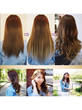 ヘアアンドメイク サファイア 豊橋店(ヘア&メイク SAPPHIRE) #ビフォーアフター#豊橋#グラデーションカラー#プルエクステ