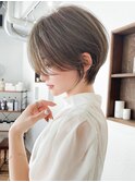 30代40代50代耳かけショート前髪なしハンサムショートカット9853