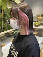 《*様々な印象を持たせるインナーカラー*》部分的なブリーチカラーもお客様にピッタリなカラーをご提案＊