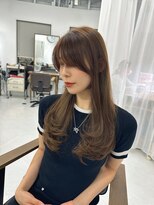 ハピネス 梅田茶屋町店(HAPPINESS)&nbsp;韓国ヘア/レイヤーロング/髪質改善/ブリーチなし/ベージュ