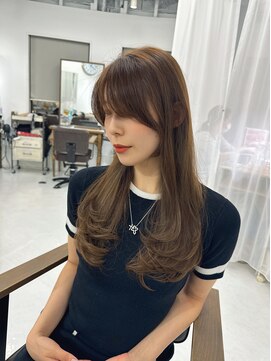 ハピネス 梅田茶屋町店(HAPPINESS) 韓国ヘア/レイヤーロング/髪質改善/ブリーチなし/ベージュ
