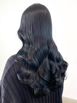 アイティーバイアルバム 八王子店(IT by ALBUM) ブルーグレージュレイヤーロングアッシュブラック_ba502841