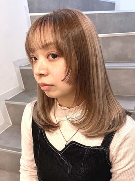 ファーム 大崎店(FAAM) セクションカラー×ハイトーンベージュ