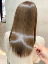 ハローバイシー 仙台(Hello by Sea)&nbsp;艶髪ブラウン×縮毛矯正[美髪/韓国風/顔周り]仙台