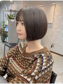 ボブ/ミニボブ/切りっぱなしボブ/前下がり/前下がりボブ/韓国