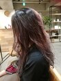 ラフィスヘアーブリス 川越店(La fith hair bliss) 根元は地毛のレッドグラデーション。