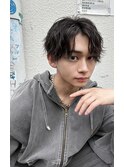 サーフカール/刈り上げセンターパート/波巻きツイストスパイラル