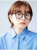 切りっぱなしボブ　外ハネボブ　イメチェン　美髪　ワイドバング