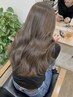 ブリーチなしで透明感カラーに♪カット&ダブルカラー(ブリーチなし)¥24200
