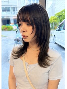 ヘアーループセラデザインワークス(Hair ruup Sela design works) ざくざくレイヤーカット×オリーブグレージュ