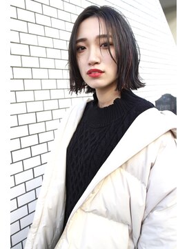 ジャコ ヘアー(jako HAIR) 【jako】インナーカラー バイオレット　ボルドー　切りっぱなし