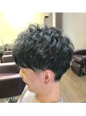 メンズ2ブロックパーマ