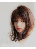 フレンチガーリー_キレイめカジュアル_ 栗色_外国人風カラー