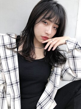 アイティー バイ アルバム 中野店(IT by ALBUM) ナチュラルストレート_ネイビーカラーフレンチボブ_26014