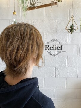 リリーフ(hair&beauty Relief) 【Relief】波打ちマッシュウルフ