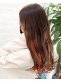 ロングスタイルビタミンカラー×フレンチカジュアル