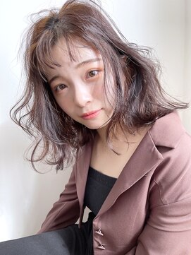 アルバム 銀座(ALBUM GINZA) ふわふわボブ_チェリーブラウンフェミニンロング_78896