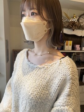 ヘアーデザイン シュシュ(hair design Chou Chou by Yone) ☆chouchou☆ボブ×インナーホワイトベージュカラー