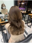 デジタルパーマミルクティーベージュカラー髪質改善韓国ヘア