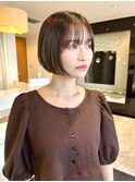 内巻きショートボブ
