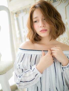 モッズ ヘア 福岡姪浜店(mod's hair) mod's姪浜/ハイトーンカラーオンブレ大人ガーリーボブパーマg