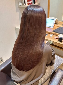 ジーナ セントラル銀座(Zina) ツヤ感カラー＊髪質改善＊ピンクベージュ【ZinaCENTRAL】