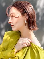 ノラ ウメダ(NORA UMEDA)&nbsp;【NORA UMEDA 高木】切りっぱなしボブ　レッドブラウン