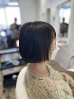 ヘアーデェカラー(hair de KOLOR) 【つくば】切りっぱなしボブ×髪質改善ストレート