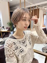 ラミエ バイ メルト 吉祥寺(lamie by melt)&nbsp;*滝田*ミルクティーベージュケアブリーチ丸みショート小顔