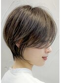 大人美人ショート＋育てるハイライト