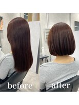 ヘアサロン ドットプラス 町田店(dot. plus)&nbsp;【市井友佳子】柔らか縮毛矯正×丸みボブ