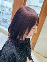 ヒカリス ヘアー 相川店(HIKARIS hair)&nbsp;くびレイヤー/ピンクパープルカラー/ブリーチ無し