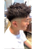 メンズスキンフェード × 30代ワイルド