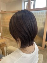 アドラーブル 長岡リップス旭岡店(adorable) 大人可愛い切りっぱなしひし形レイヤーカットモカベージュ