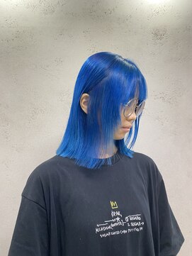 アジールヘア 東上野店(agir hair) ブルーブルー　ブリーチカラー　【上野】